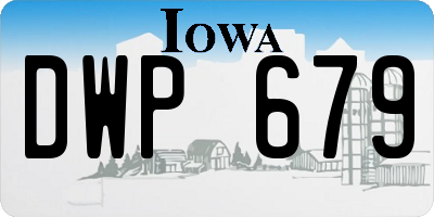 IA license plate DWP679
