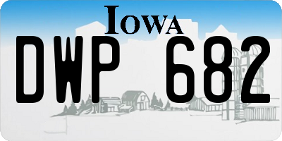 IA license plate DWP682