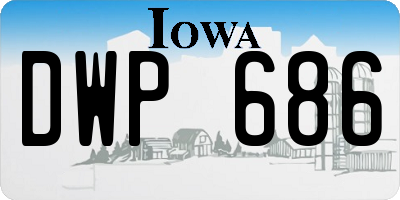 IA license plate DWP686