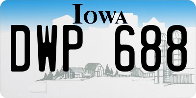 IA license plate DWP688