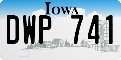 IA license plate DWP741