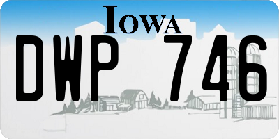 IA license plate DWP746