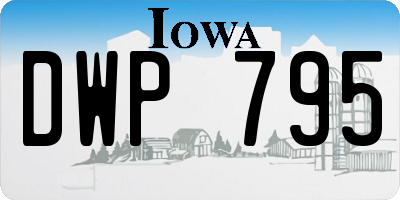 IA license plate DWP795