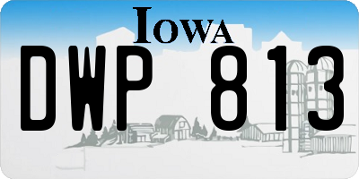 IA license plate DWP813