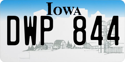 IA license plate DWP844