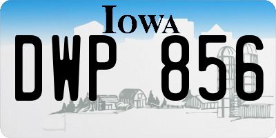 IA license plate DWP856