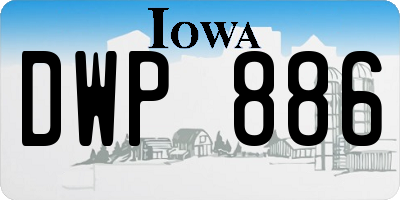 IA license plate DWP886