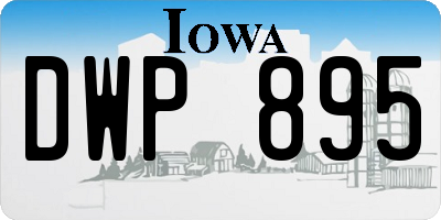 IA license plate DWP895