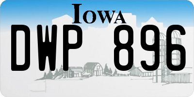 IA license plate DWP896