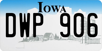 IA license plate DWP906