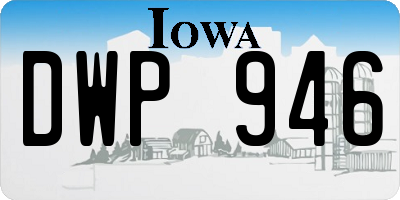 IA license plate DWP946
