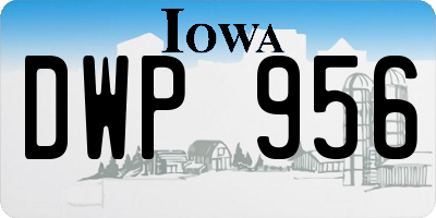 IA license plate DWP956