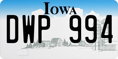 IA license plate DWP994
