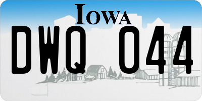 IA license plate DWQ044