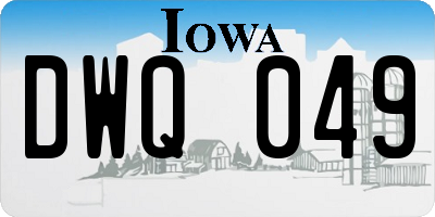 IA license plate DWQ049