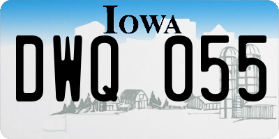 IA license plate DWQ055