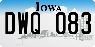 IA license plate DWQ083