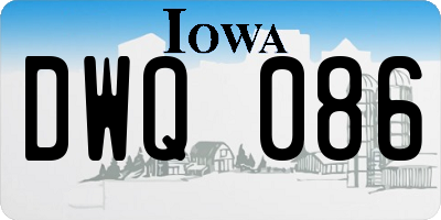 IA license plate DWQ086