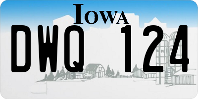 IA license plate DWQ124