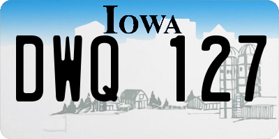 IA license plate DWQ127