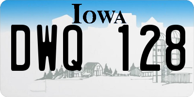 IA license plate DWQ128