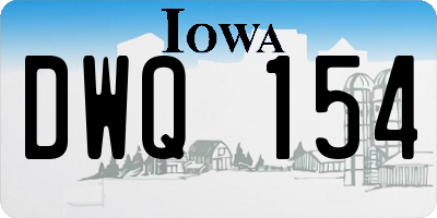 IA license plate DWQ154