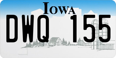 IA license plate DWQ155