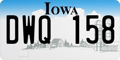 IA license plate DWQ158