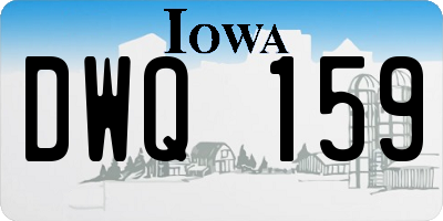 IA license plate DWQ159