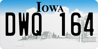 IA license plate DWQ164