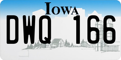 IA license plate DWQ166