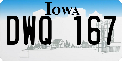 IA license plate DWQ167