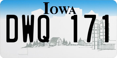 IA license plate DWQ171