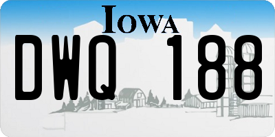 IA license plate DWQ188