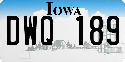 IA license plate DWQ189