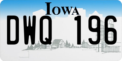 IA license plate DWQ196
