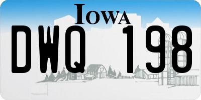 IA license plate DWQ198