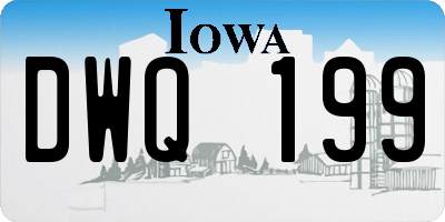 IA license plate DWQ199