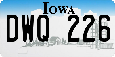 IA license plate DWQ226