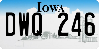 IA license plate DWQ246