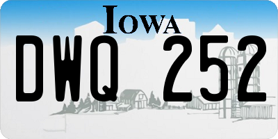 IA license plate DWQ252