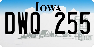 IA license plate DWQ255