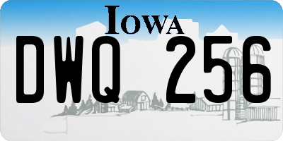 IA license plate DWQ256