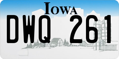 IA license plate DWQ261