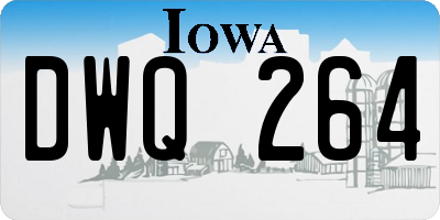 IA license plate DWQ264
