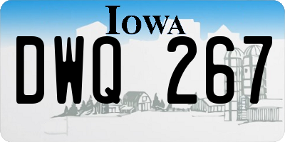 IA license plate DWQ267
