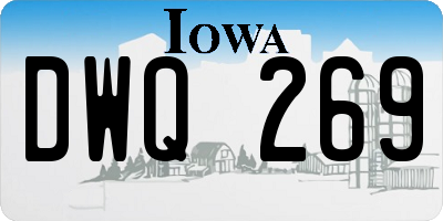 IA license plate DWQ269