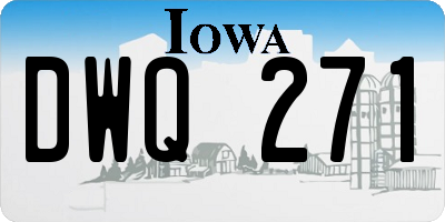 IA license plate DWQ271