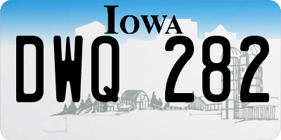 IA license plate DWQ282