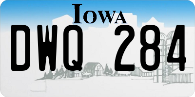 IA license plate DWQ284